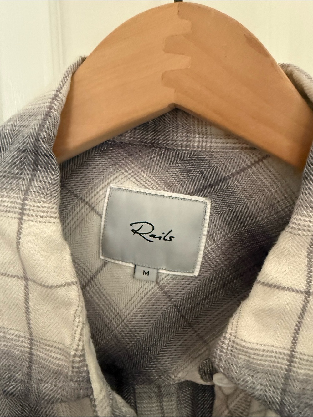 Rails Plaid Button-Down Shirt in White and Gray - Picture 4 of 5